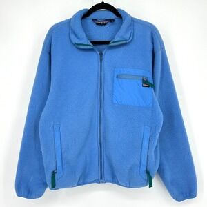 Vntg Patagonia Retro Womens Fleece Jacket Sweater Full Zip Blue 14 Made USA